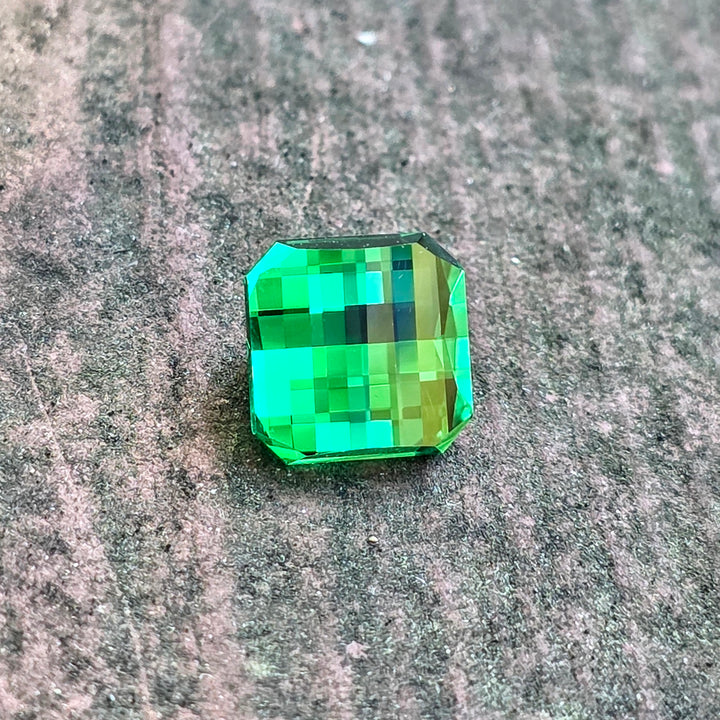 Green CTH YAG, Pixel Square Cut, 5.34 Carats .