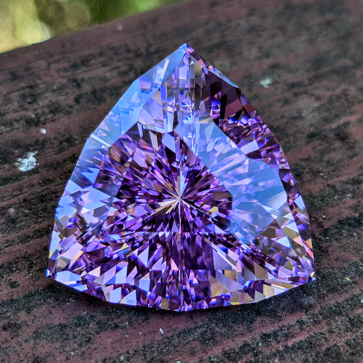 Purple Neodymium YAG, Trillian Internal Reflections Cut, 160.22 Carats
