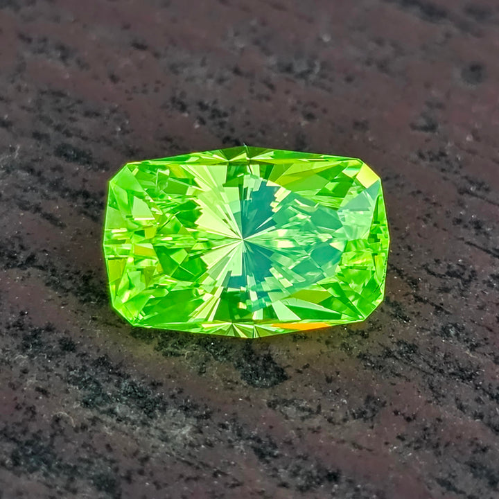 Green LuAG, House Of Sylas Cushion Cut, 10.02 Carats