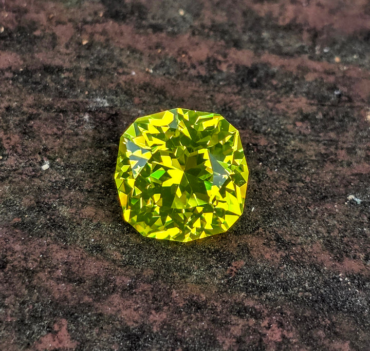 "Ultra" Glow In The Dark Lab Garnet, House Of Sylas Cushion Cut, 7.31 Carats