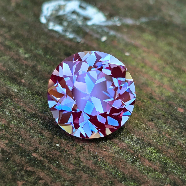 Repurposed Laser Alexandrite, Traditional Round Brilliant Cut, 7.10 Carats