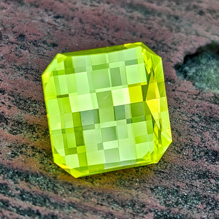 Cerium Doped YAG, Pixel Square Cut, 13.16 Carats