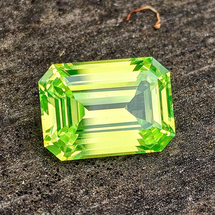 Green LuAG, Emerald Cut, 18.10 Carats