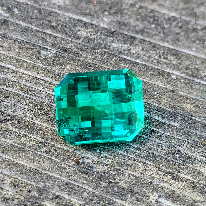 Colombian Color Green Lab Emerald, Pixel Rectangle Cut, 3.43 Carats