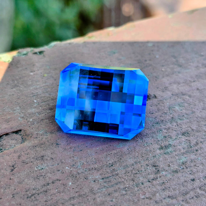 Czochralski Cobalt Spinel, Pixel Rectangle Cut, 67.60 Carats
