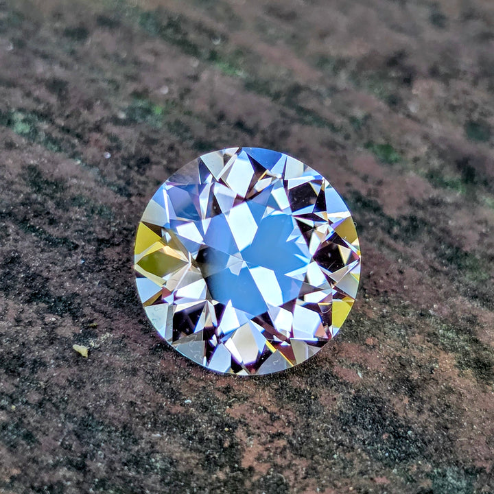 Peachy 🍑 "Morganite" Colored Lab Sapphire, Traditional Round Brilliant Cut, 11.32 Carats