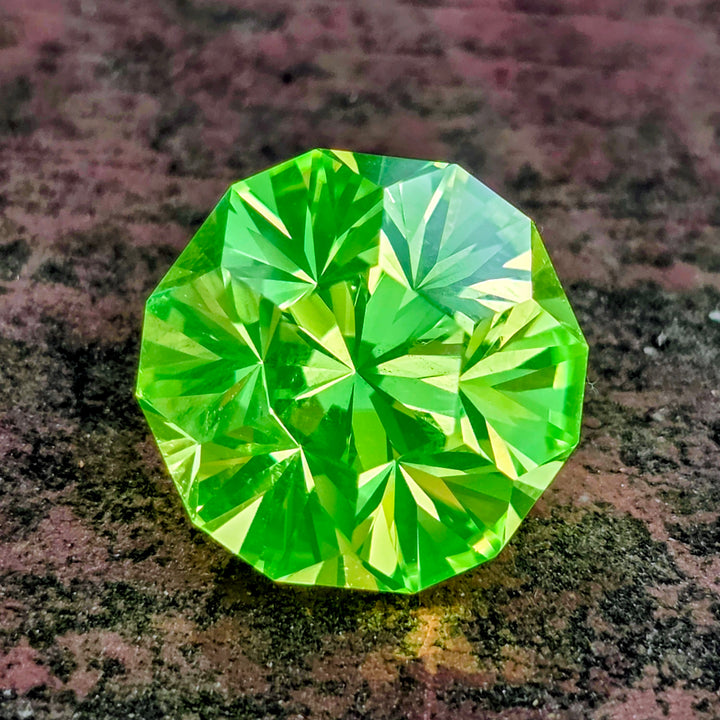 Green LuAG, Gnome's Geode Cut, 21.12 Carats