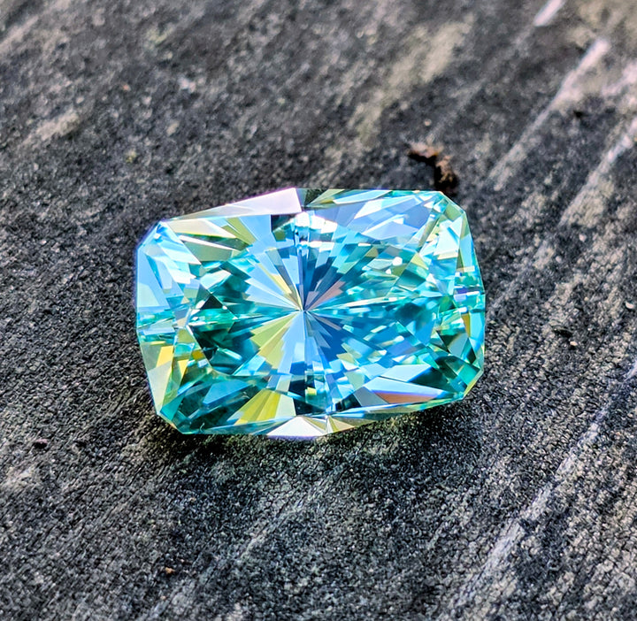 Pastel Mint Laser Garnet, House Of Sylas Long Cushion Cut, 9.78 Carats