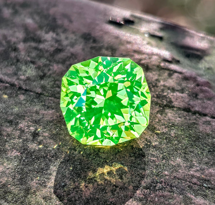 Green LuAG, House Of Sylas Cushion Cut, 10.83 Carats