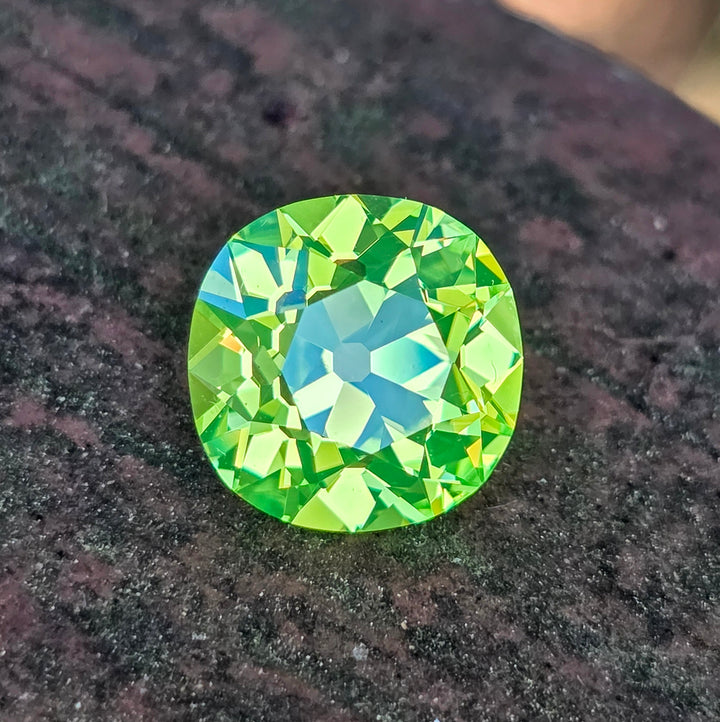 Green LuAG, Antique Cushion Cut, 10.41 Carats
