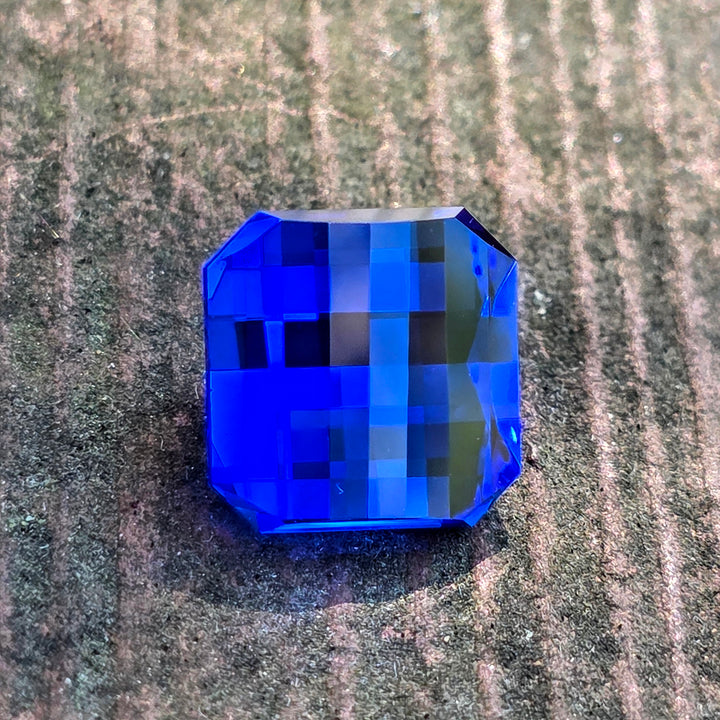 Djeva Fire Blue Lab Spinel, Pixel Square Cut, 10.13 Carats
