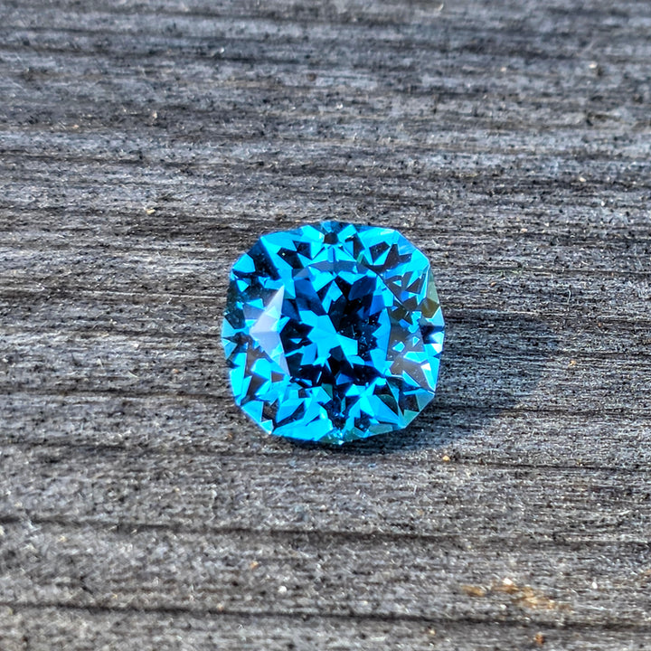 Blue Cobalt YAG, House Of Sylas Cushion Cut, 5.72 Carats
