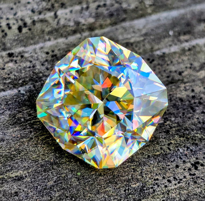 White Rutile 🌈🍭🦄, House Of Sylas Cushion Cut, 14.30 Carats