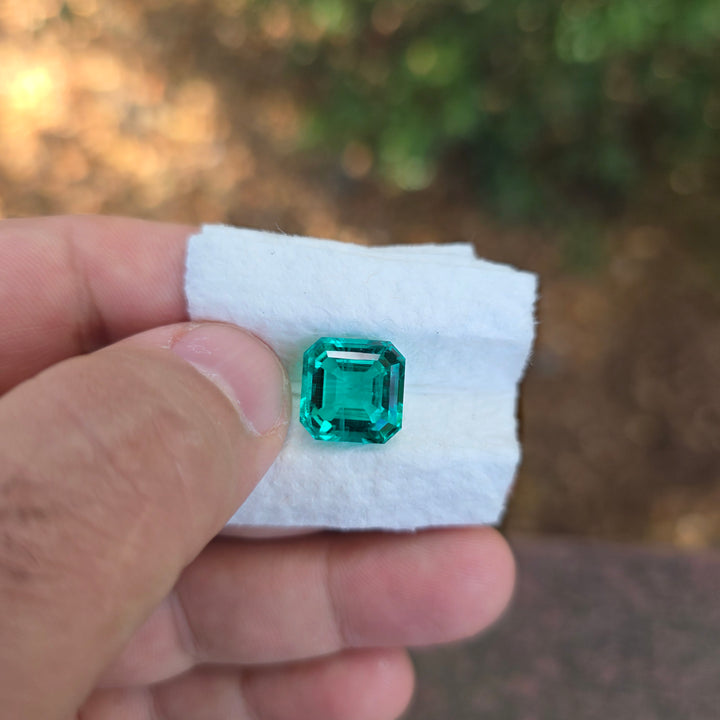 Colombian Color Green Lab Emerald, Asscher Cut, 8.04 Carats