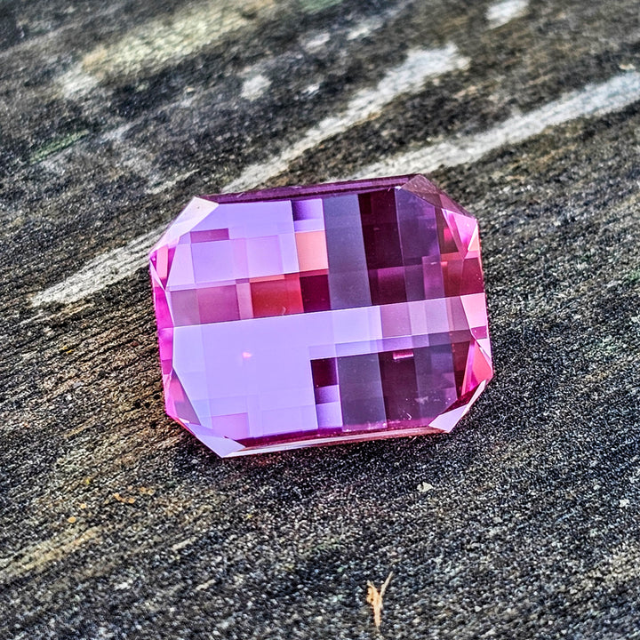 Star Wars Pink Laser Ruby, Pixel Rectangle Cut, 11.10 Carats