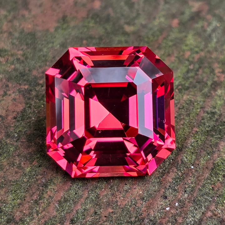 Czochralski Titanium Pink Sapphire, Asscher Cut, 18.95 Carats
