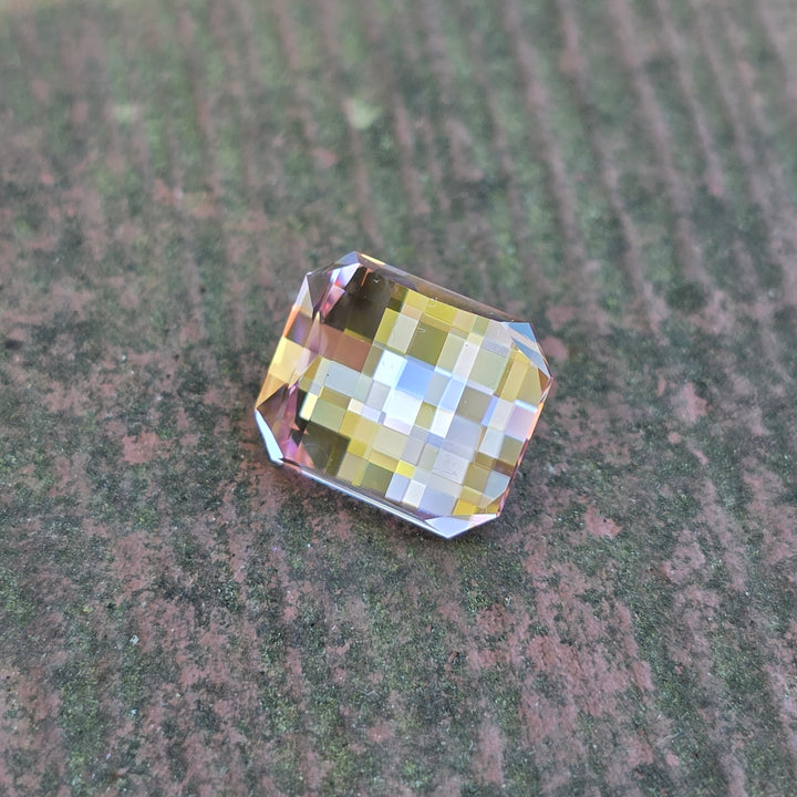 Lilac Purple Czochralski Lab Sapphire, Pixel Rectangle Cut, 7.80 Carats