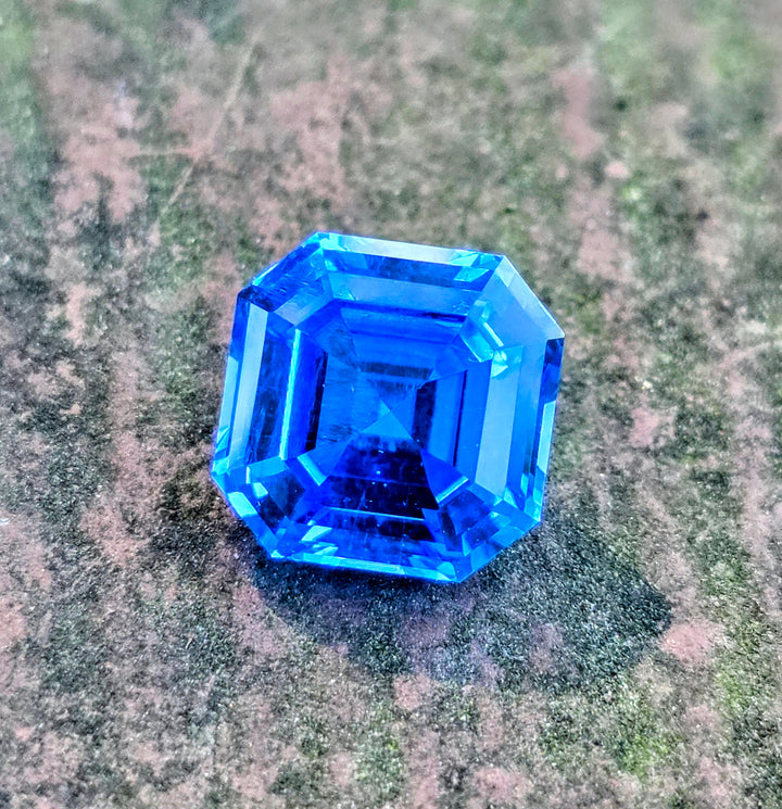 Czochralski Cobalt Spinel, Asscher Cut, 7.94 Carats