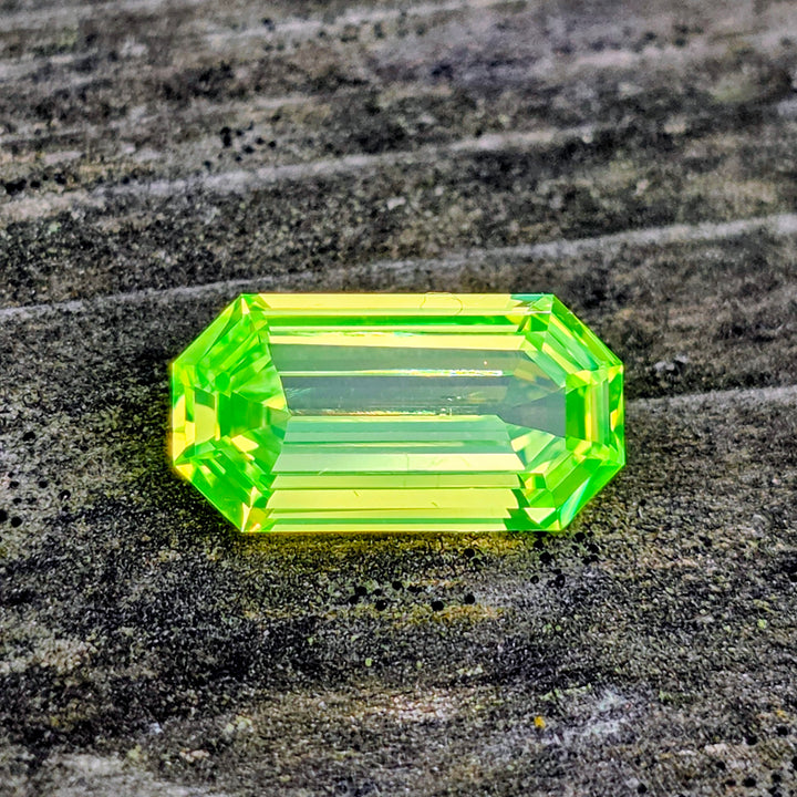 Green LuAG, Stretched Octagon Cut, 6.50 Carats