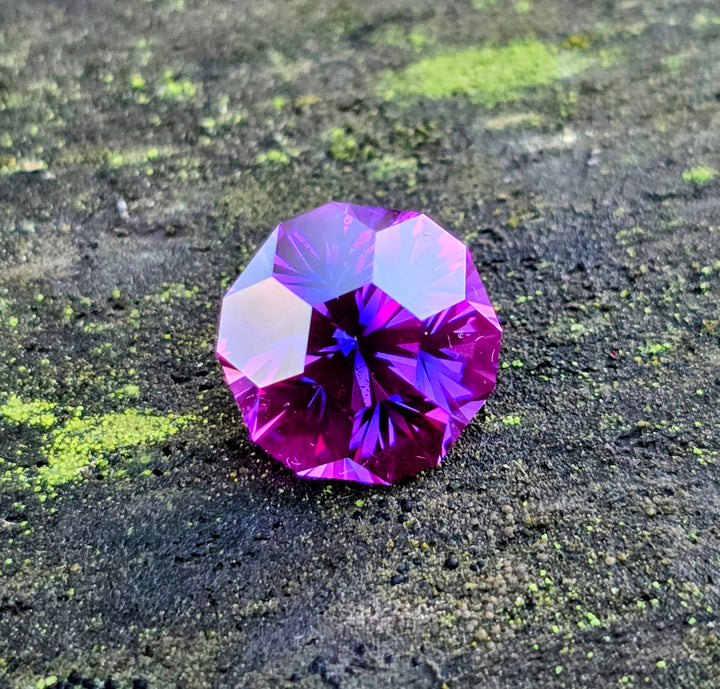 Purple Lab Sapphire, Gnome's Geode Cut, 7.94 Carats