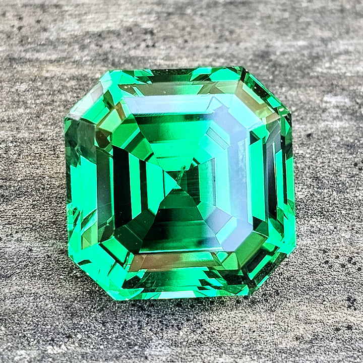 Green CTH YAG, Asscher Cut, 17.72 Carats