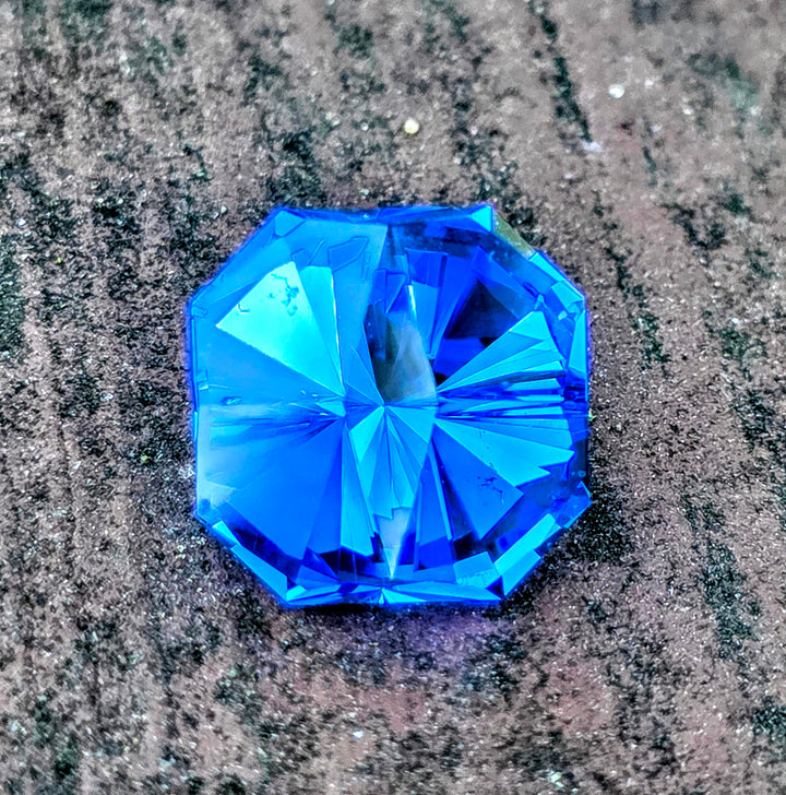 Czochralski Cobalt Spinel, Tessellation Cut, 11.07 Carats