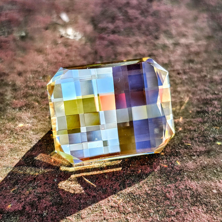 Experimental Samarium YAG, Pixel Rectangle Cut, 26.21 Carats