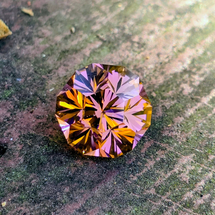 Tangerine Laser Garnet, Gnome's Geode Cut, 15.62 Carats