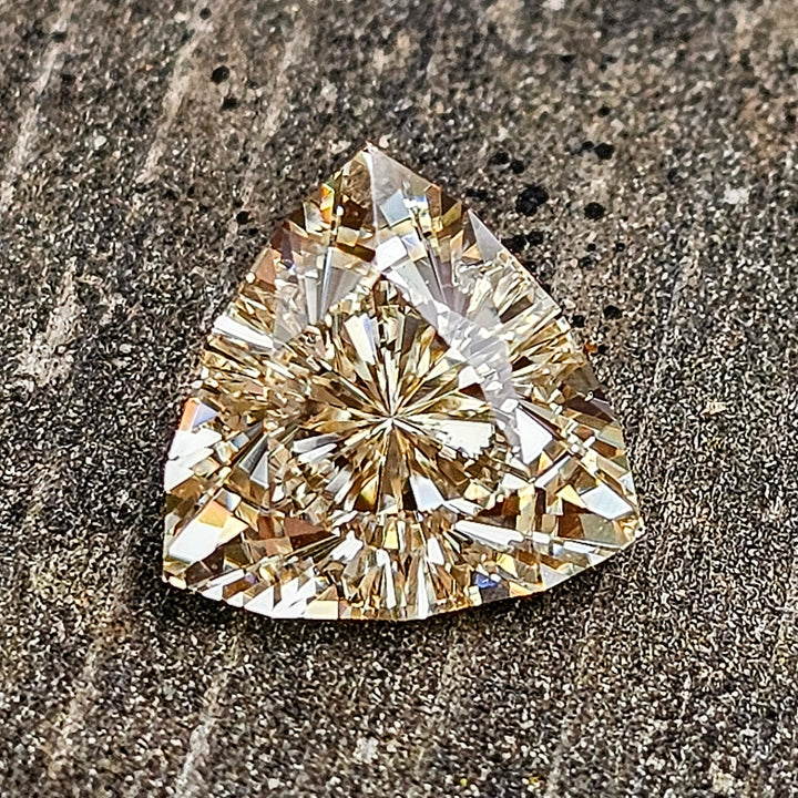 Experimental Samarium YAG, Trillian Internal Reflections Cut, 3.91 Carats