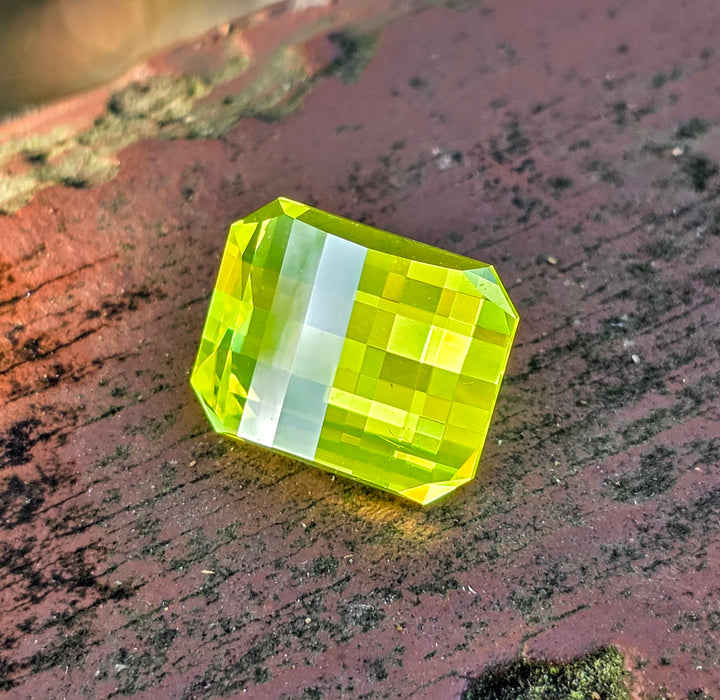 Cerium Doped YAG, Pixel Rectangle Cut, 10.44 Carats