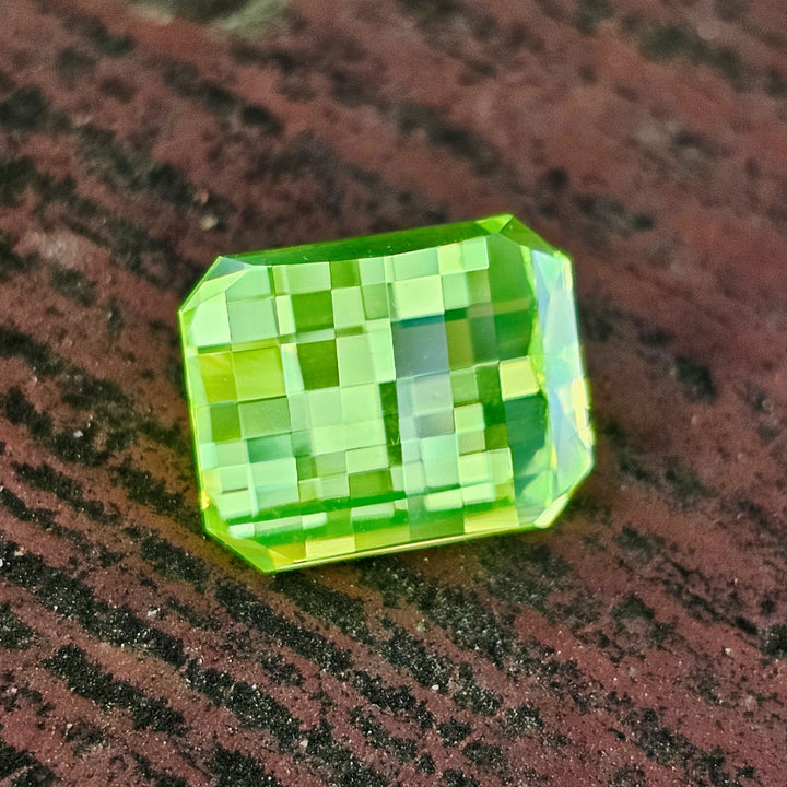 Green LuAG, Pixel Rectangle Cut, 16.05 Carats