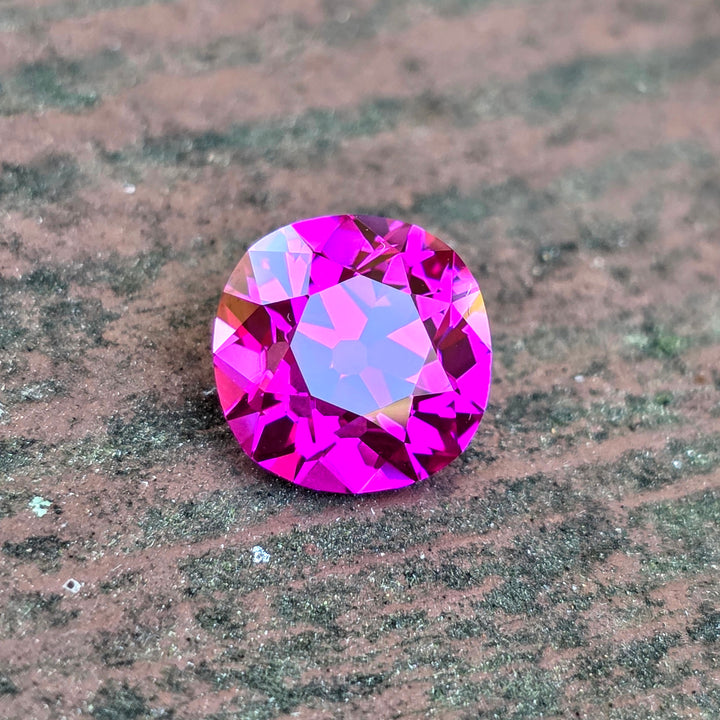 Neon Purple Lab Sapphire, Antique Cushion Cut, 7.32 Carats