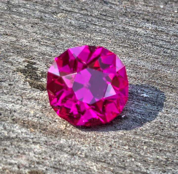 Fire Neon Pink Lab Sapphire, Antique Cushion Cut, 9.05 Carats