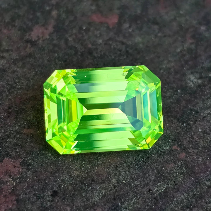 Green LuAG, Emerald Cut, 14.95 Carats