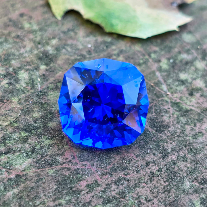 Djeva Fire Blue Lab Spinel, House Of Sylas Cushion Cut, 16.36 Carats