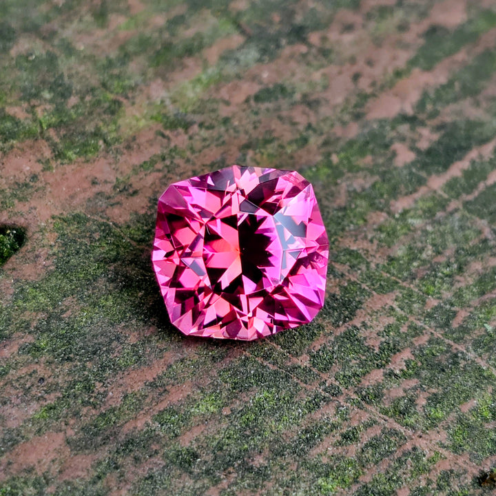 Fire Padparadscha Lab Sapphire, House Of Sylas Cushion Cut, 9.85 Carats