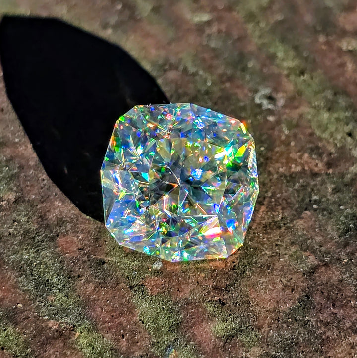 White Rutile 🌈🍭🦄, House Of Sylas Cushion Cut, 11.02 Carats