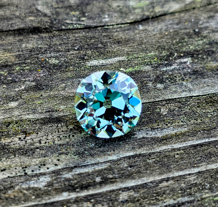 Cobalt Teal Lab Sapphire, Antique Cushion Cut, 5.64 Carats