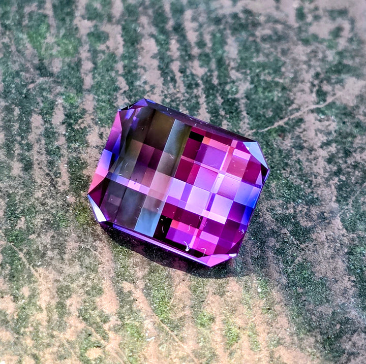 Purple Lab Sapphire, Pixel Rectangle Cut, 9.05 Carats