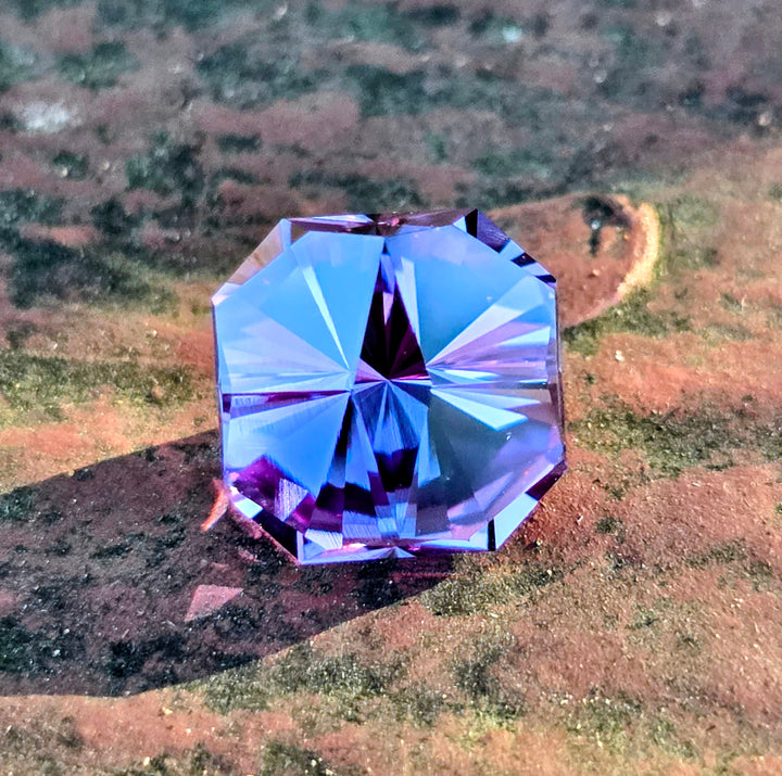 Purple Lab Sapphire, Tessellation Cut, 6.00 Carats
