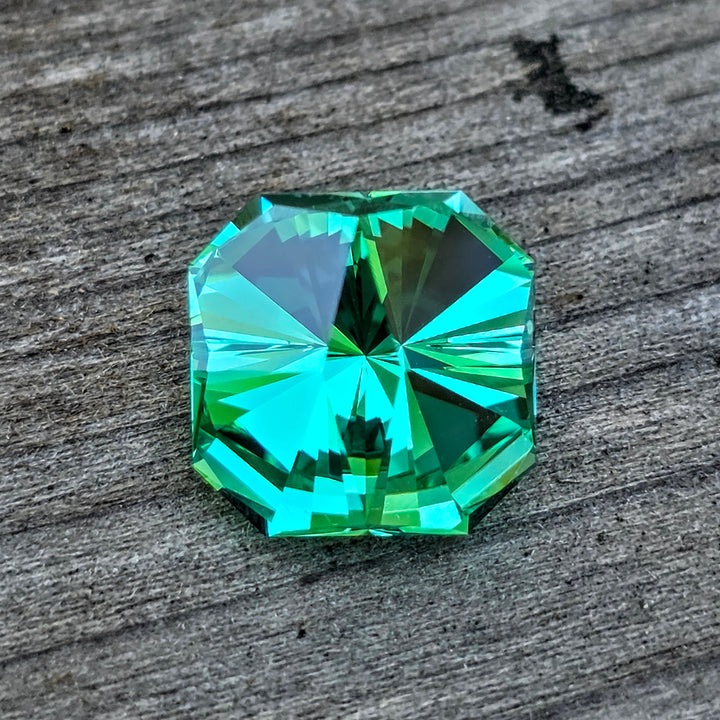 Repurposed Teal "Paraiba" YAG, Tessellation Cut, 14.41 Carats