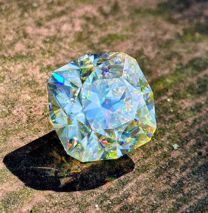 White Rutile 🌈🍭🦄, House Of Sylas Cushion Cut, 12.70 Carats