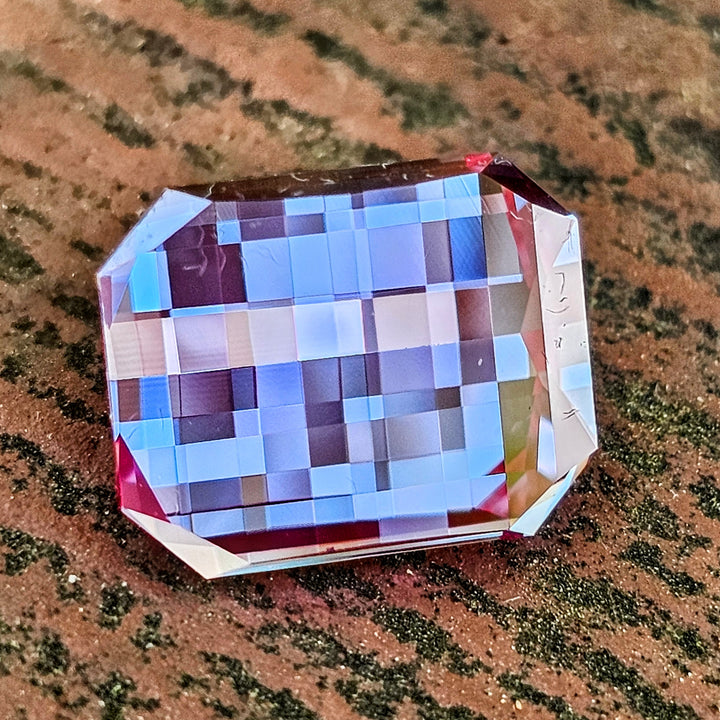 Repurposed Laser Alexandrite, Pixel Rectangle Cut, 8.10 Carats