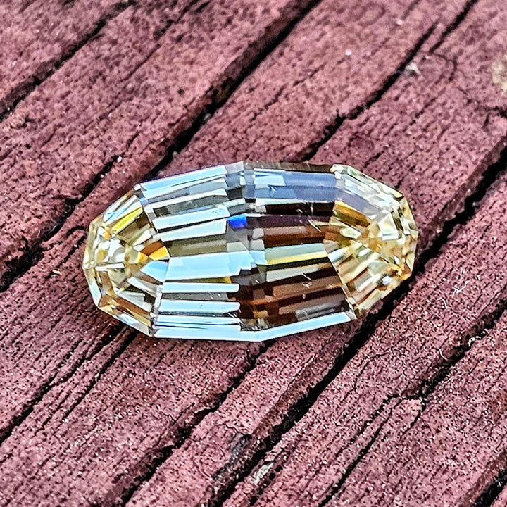 Experimental Samarium YAG, Long Step Oval Cut, 4.40 Carats