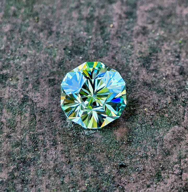 Pastel Mint Laser Garnet, Gnome's Geode Cut, 8.63 Carats