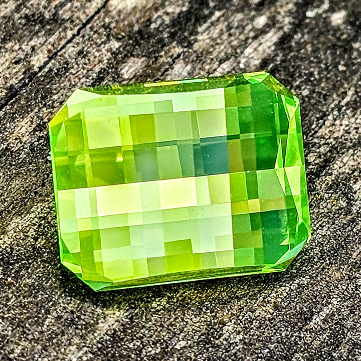 Green LuAG, Pixel Rectangle Cut, 19.27 Carats