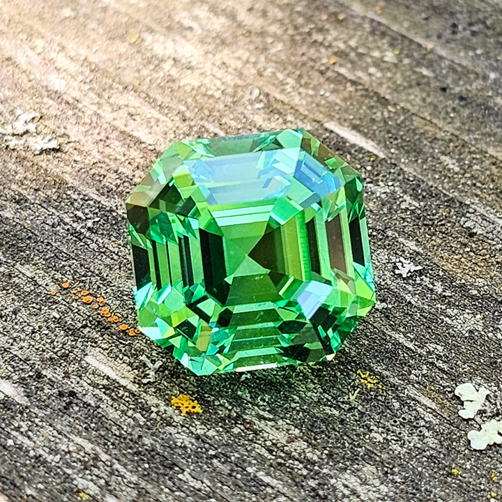 Cobalt Lab Green Sapphire, Asscher Cut, 9.99 Carats