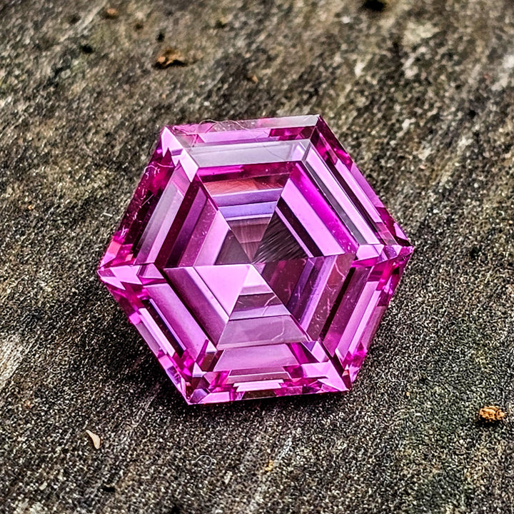Star Wars Pink Laser Ruby, Hexagon Step Cut, 9.33 Carats - DJEVA