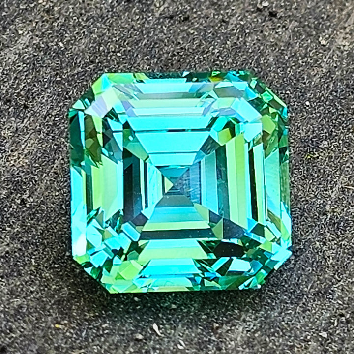 Teal "Paraiba" YAG, Asscher Cut, 32.56 Carats - DJEVA