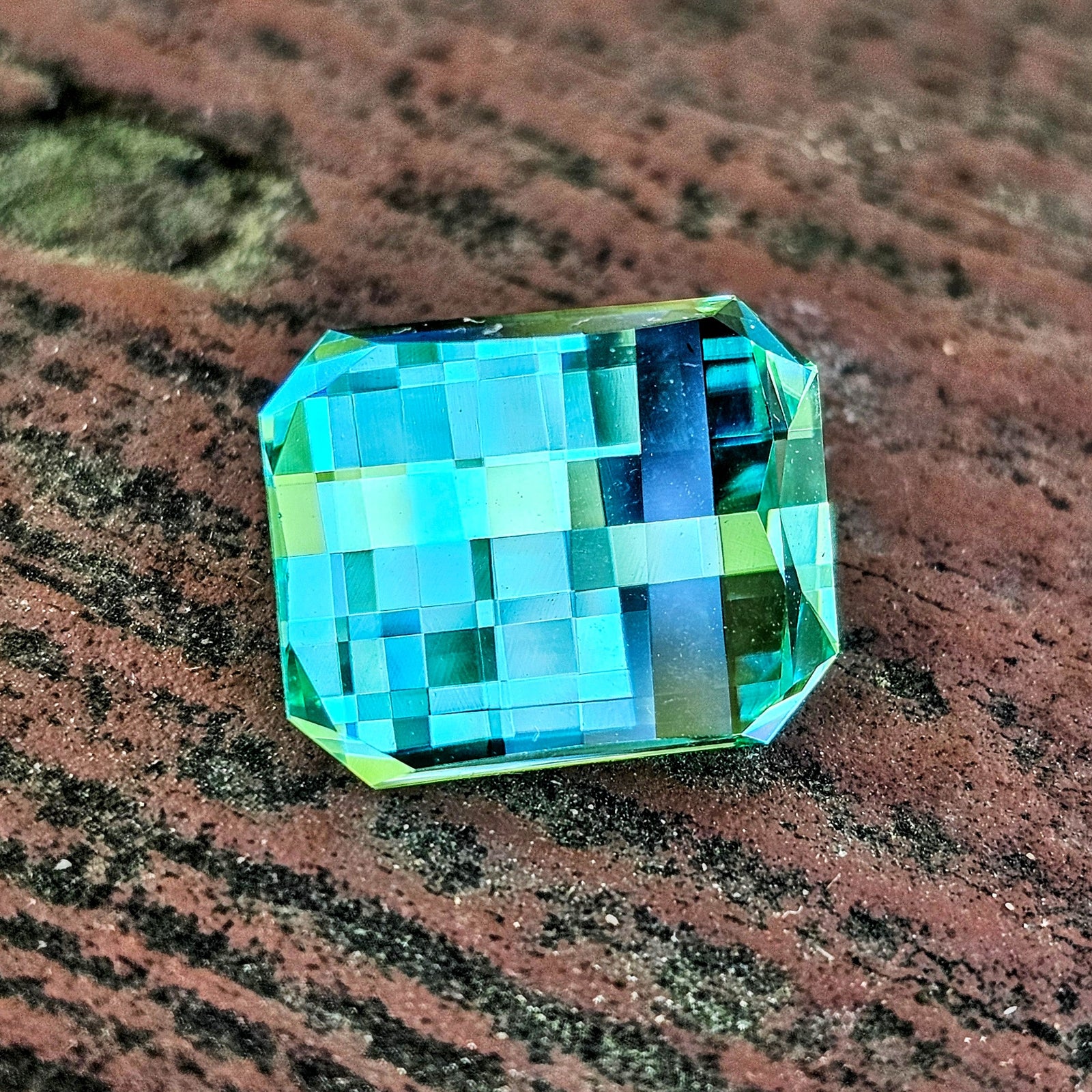 Teal "Paraiba" YAG, Pixel Rectangle Cut, 12.63 Carats - DJEVA